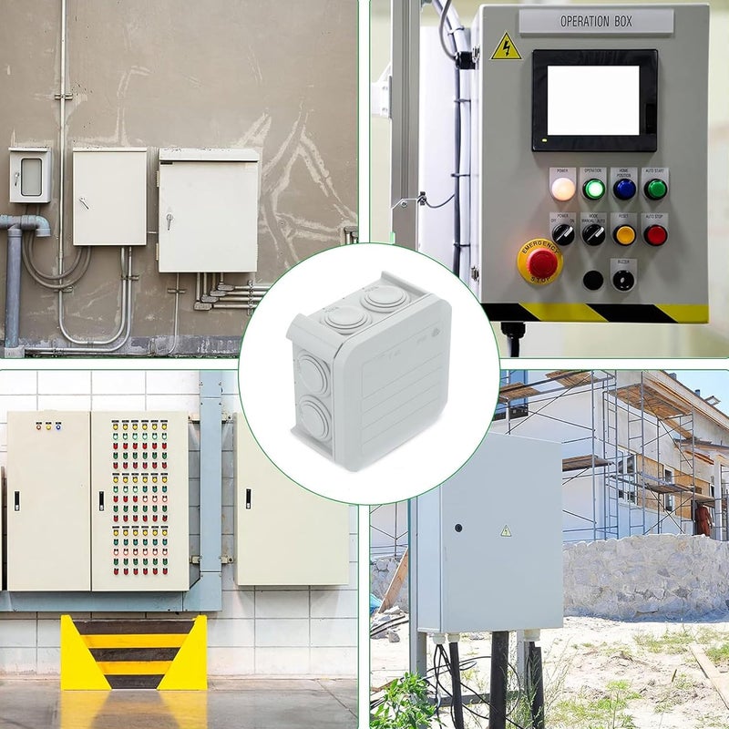 Duravel Junction Box, IP55 Waterproof Electrical Enclosure, Surface Mount, White (Pack-Of 2) - Image 2